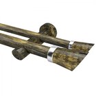 Kit De Varão Duplo De Cortina 28mm 400cm Com Emenda Alemão Be