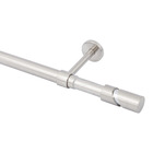 Kit de Varão Extensível Aço Curt 1,20 a 2,10m Aço Escovado 25/28mm Inspire