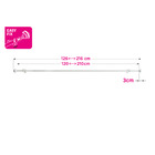 Kit de Varão Extensível Bola 1,2 a 2,1m Branco 13/16mm Inspire