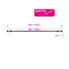 Kit de Varão Extensível Bola 1,2 a 2,1m Preto 13/16mm Inspire