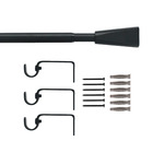 Kit de Varão Extensível Pommel 1,60 a 3m Preto 16/19mm Inspire