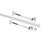 Kit de Varão para Cortina Alumínio 2,00m Atenas Cromo 19mm