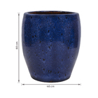Kit 3 Vasos de Cerâmica Azul Toscano Bella Art Vetrificados