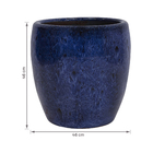 Kit 3 Vasos de Cerâmica Azul Toscano Bella Art Vetrificados