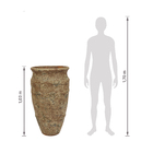 Kit 2 Vasos de Cerâmica Bege Doha Bella Art Vetrificados