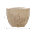 Kit 4 Vasos de Plástico Antique Camurça Verona Vasart