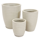 Kit 2 Vasos de Plástico Marrom com Prato Relevo Vasart