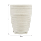 Kit 2 Vasos de Plástico Marrom com Prato Relevo Vasart