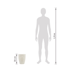 Kit 2 Vasos de Plástico Marrom com Prato Relevo Vasart