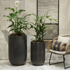 Kit 2 Vasos de Plástico Preto Decô Vasart