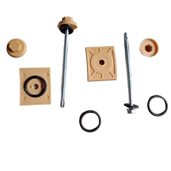 Kit de Vedação e Fixação Colonial com 10 unidades Marfim Permatti