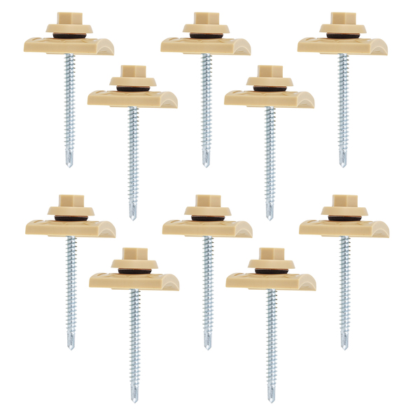 Kit de Vedação e Fixação para Telha Plan com 10 un Marfim Permatti