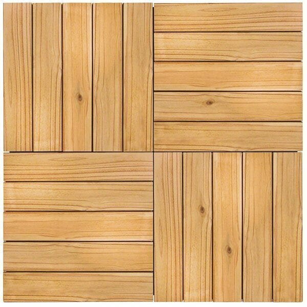 Kit Deck Em Placa De Madeira Modular 50cmx50cm Com 12 Placas