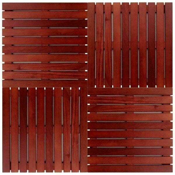 Kit Deck Em Placa De Madeira Modular 50cmx50cm Com 12 Placas