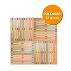 Kit Deck Em Placa De Madeiramodular 50x50cm Com 12 Placasmade