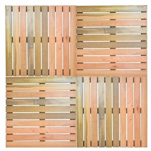 Kit Deck Em Placa De Madeiramodular 50x50cm Com 12 Placasmade