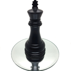 Kit Decor Peça Xadrez Rei Em Porcelana Bandeja Espelhada