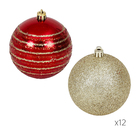 Kit Decoração Árvore de Natal Clássica Vermelha e Dourada 77 Peças com Bolas, Enfeites, Galhos, Fitas, Topo e Saia