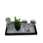 Kit Decoração, Bandeja, Garrafa Licor, Trio De Copos E Vaso