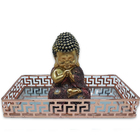 Kit Decoração Buda Da Sabedoria Buda Rezando Com Bandeja