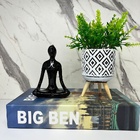 Kit Decoração Livro + Vaso Artesanal + Mulher Meditando