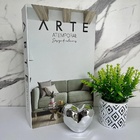 Kit Decoração Livro Arte + Vaso Artesanal + Coração Prata