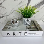 Kit Decoração Livro Arte + Vaso Artesanal + Coração Prata