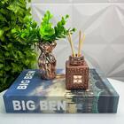 Kit Decoração Livro Azul + Vaso Rose Gold + Difusor De Vidro