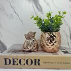 Kit Decoracão Livro Decor + Vaso Cerâmico + Enfeite Gatinho