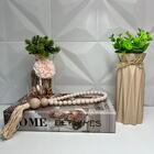 Kit Decoração Livro Home + Colar Japamala + Dois Vasos