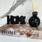 Kit Decoração Livro Home + Difusor De Vidro + Palavra Home