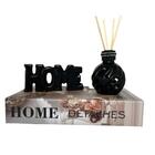 Kit Decoração Livro Home + Difusor De Vidro + Palavra Home