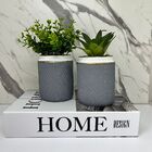 Kit Decoração Livro Home + Dois Vasos De Cimento Artesanal