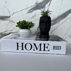 Kit Decoração Livro Home Design + Vaso Rosto + Mini Vaso