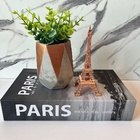 Kit Decoração Livro Paris + Vaso Artesanal + Torre Eiffel