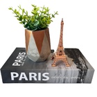 Kit Decoração Livro Paris + Vaso Artesanal + Torre Eiffel