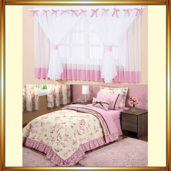 Kit Decoração P/ Quarto De Criança = Cobre Leito Ariela + Cor