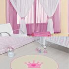 Kit Decoração P/ Quarto De Menina = Cortina Juvenil + Tapete