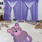 Kit Decoração P/ Quarto De Menina = Cortina Malha Jéssica + T