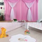 Kit Decoração P/ Quarto De Menina = Cortina Malha Jessica + T