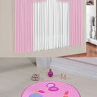 Kit Decoração P/ Quarto De Menina = Cortina Paris + Tapete Pe