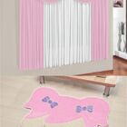 Kit Decoração P/ Quarto De Menina = Cortina Paris + Tapete Pe