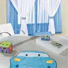 Kit Decoração P/ Quarto De Menino = Cortina Juvenil + Tapete