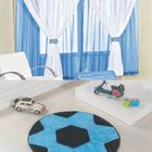 Kit Decoração P/ Quarto De Menino = Cortina Juvenil + Tapete