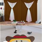 Kit Decoração P/ Quarto De Menino = Cortina Malha Jessica + T