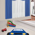 Kit Decoração P/ Quarto De Menino = Cortina Paris + Tapete Pe