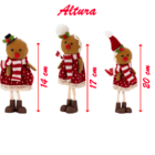 Kit Decoração Para Árvore De Natal 9 Biscoitos Pendente 17cm