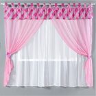 Kit Decoração Para Quarto De Menina = Cortina Voal + Cobre Le