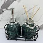 Kit Decoração Porta Sabonete + Difusor De Vidro + Suporte