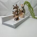 Kit Decoração Prateleira + Vaso Rose Gold + Árvore Cerâmica